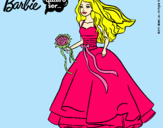 Dibujo Barbie vestida de novia pintado por temerdospunt