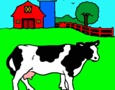 Dibujo Vaca pasturando pintado por cristy59