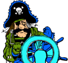 Dibujo Capitán pirata pintado por betito110