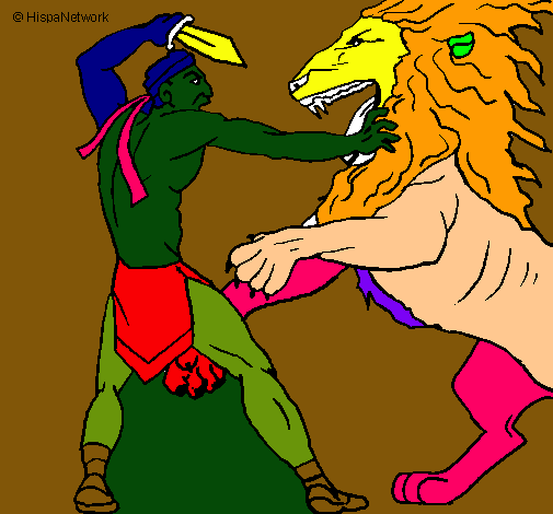 Gladiador contra león