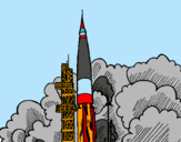 Dibujo Lanzamiento cohete pintado por josen1