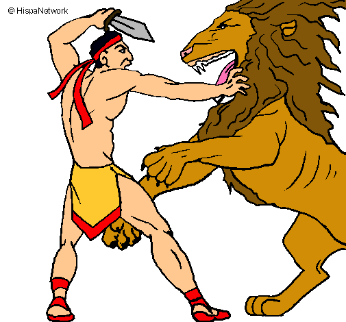 Gladiador contra león