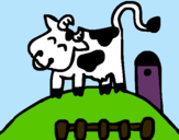 Dibujo Vaca feliz pintado por mimisofia