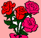 Dibujo Ramo de rosas pintado por zu-star