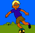 Dibujo Jugar a fútbol pintado por andrew1234