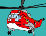 Dibujo Helicóptero al rescate pintado por gogo