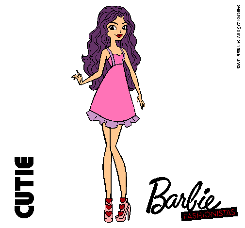 Dibujo Barbie Fashionista 3 pintado por agus29