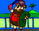 Dibujo Pirata a bordo pintado por aleja