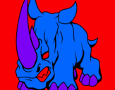 Dibujo Rinoceronte II pintado por 12dia