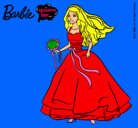 Dibujo Barbie vestida de novia pintado por annabelle