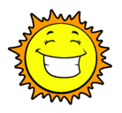 Dibujo Sol sonriendo pintado por holiwis