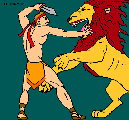 Gladiador contra león