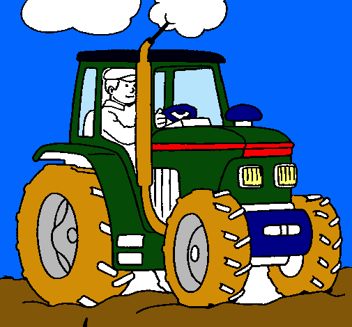 Tractor en funcionamiento