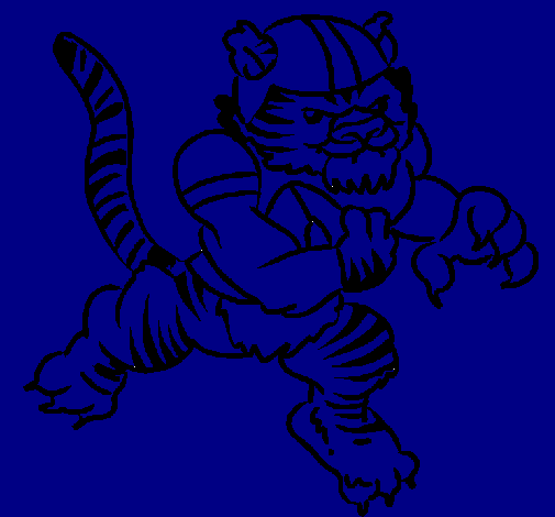 Dibujo Jugador tigre pintado por kajho