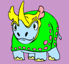 Dibujo Rinoceronte pintado por ale16