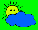 Dibujo Sol y nube pintado por nnnnnnn