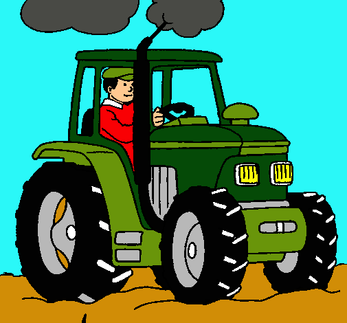 Tractor en funcionamiento