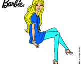 Dibujo Barbie sentada pintado por druky24