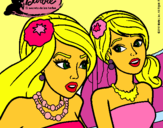 Dibujo Barbie y su amiga pintado por fashiongirls