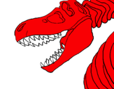 Dibujo Esqueleto tiranosaurio rex pintado por brayanquino9