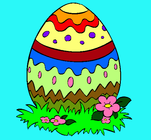 Dibujo Huevo de pascua 2 pintado por gasti