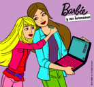 Dibujo El nuevo portátil de Barbie pintado por flof