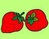 Dibujo fresas pintado por klmmmmmmm