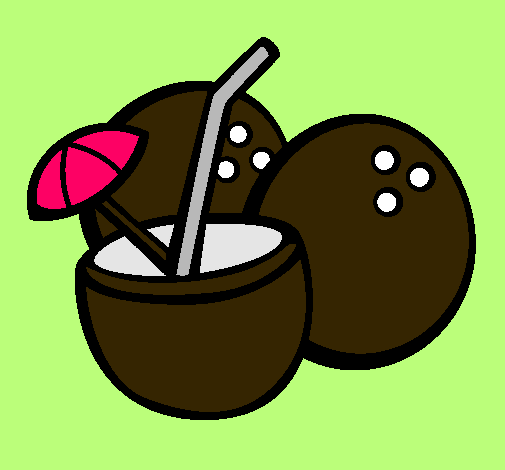 Dibujo Cóctel de coco pintado por lipsu