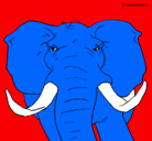 Dibujo Elefante africano pintado por michem