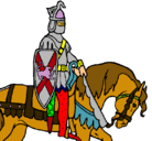 Dibujo Caballero a caballo pintado por xcri