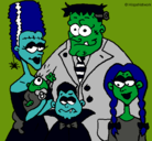 Dibujo Familia de monstruos pintado por sardanes