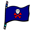 Dibujo Bandera pirata pintado por varrrriiiiii