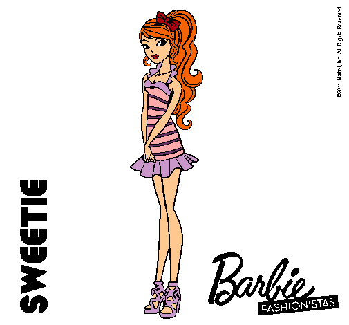 Dibujo Barbie Fashionista 6 pintado por agus29