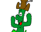 Dibujo Cactus con sombrero pintado por zander
