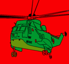 Dibujo Helicóptero al rescate pintado por salda