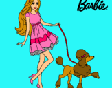 Dibujo Barbie paseando a su mascota pintado por jhjhkgghghhg