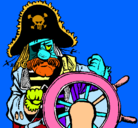 Dibujo Capitán pirata pintado por inoden