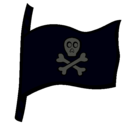 Dibujo Bandera pirata pintado por luisalan