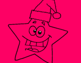Dibujo estrella de navidad pintado por saray6