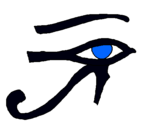 Dibujo Ojo Horus pintado por egipto