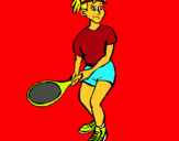 Dibujo Chica tenista pintado por TENNIS