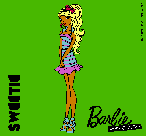 Dibujo Barbie Fashionista 6 pintado por Liinaa