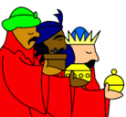Dibujo Los Reyes Magos 3 pintado por lkjgf