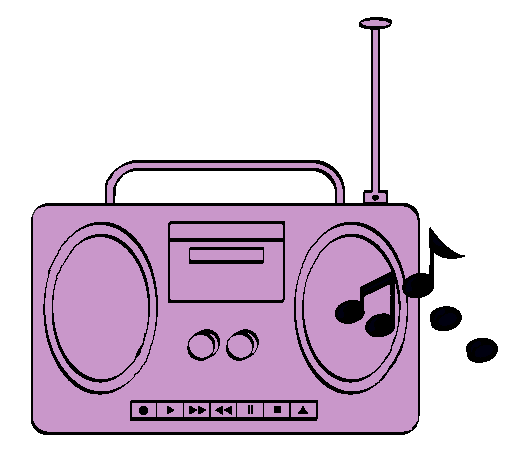 Dibujo Radio cassette 2 pintado por MONMAR