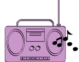 Dibujo Radio cassette 2 pintado por MONMAR