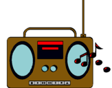 Dibujo Radio cassette 2 pintado por wacha