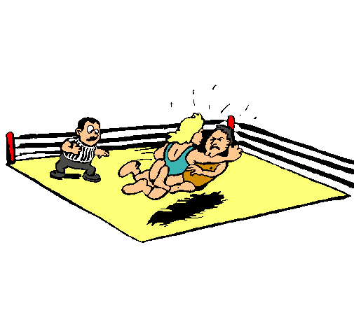 Dibujo Lucha en el ring pintado por yasser