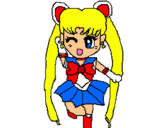 Dibujo Sailor Moon pintado por Laura2