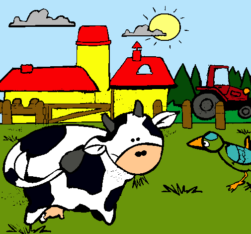 Dibujo Vaca en la granja pintado por Zowiiin