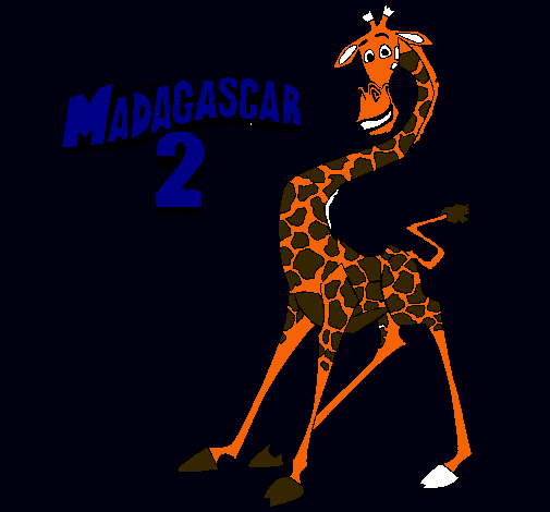 Dibujo Madagascar 2 Melman pintado por adryrivera